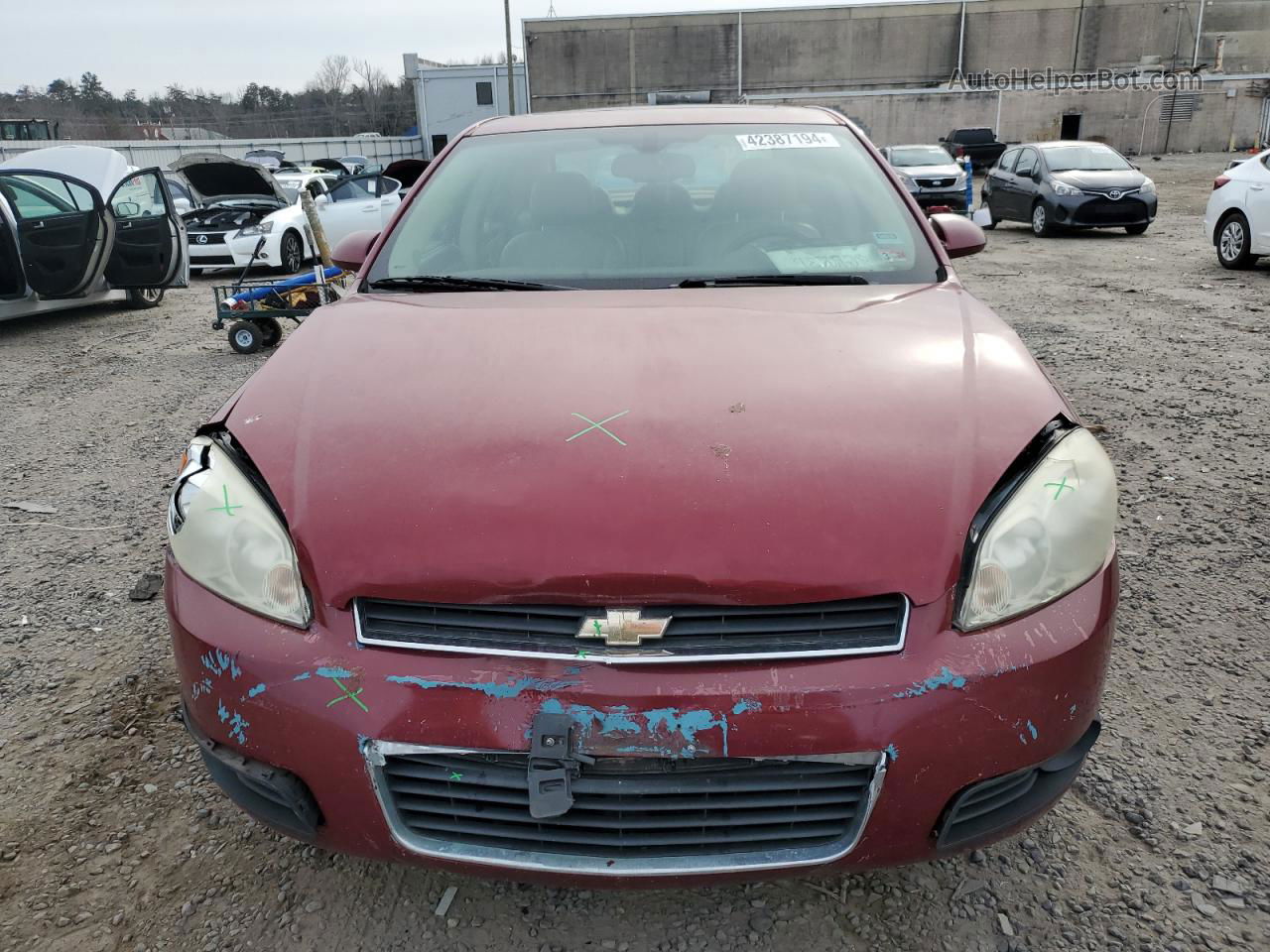 2006 Chevrolet Impala Ltz Бордовый vin: 2G1WU581869303317