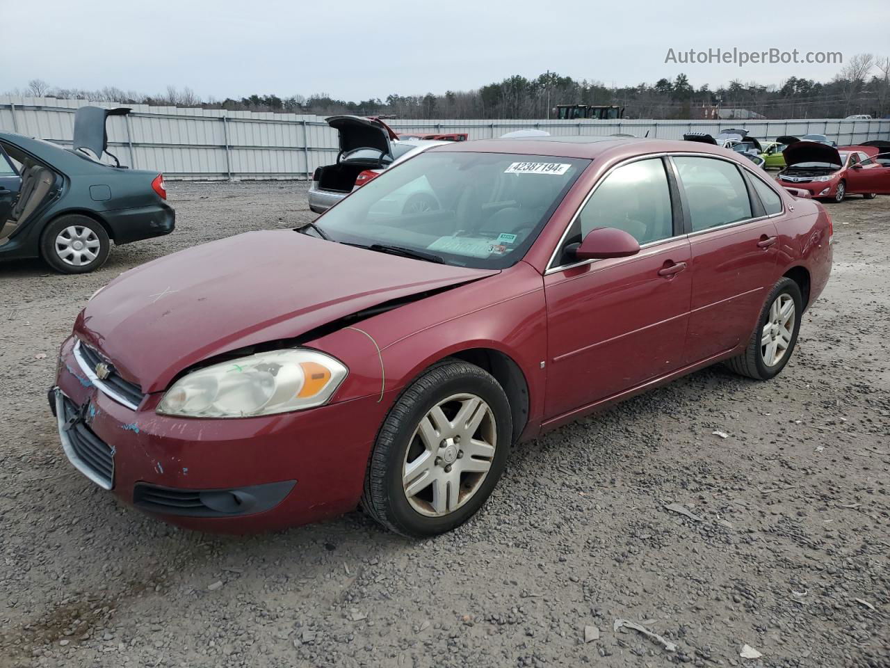 2006 Chevrolet Impala Ltz Burgundy vin: 2G1WU581869303317