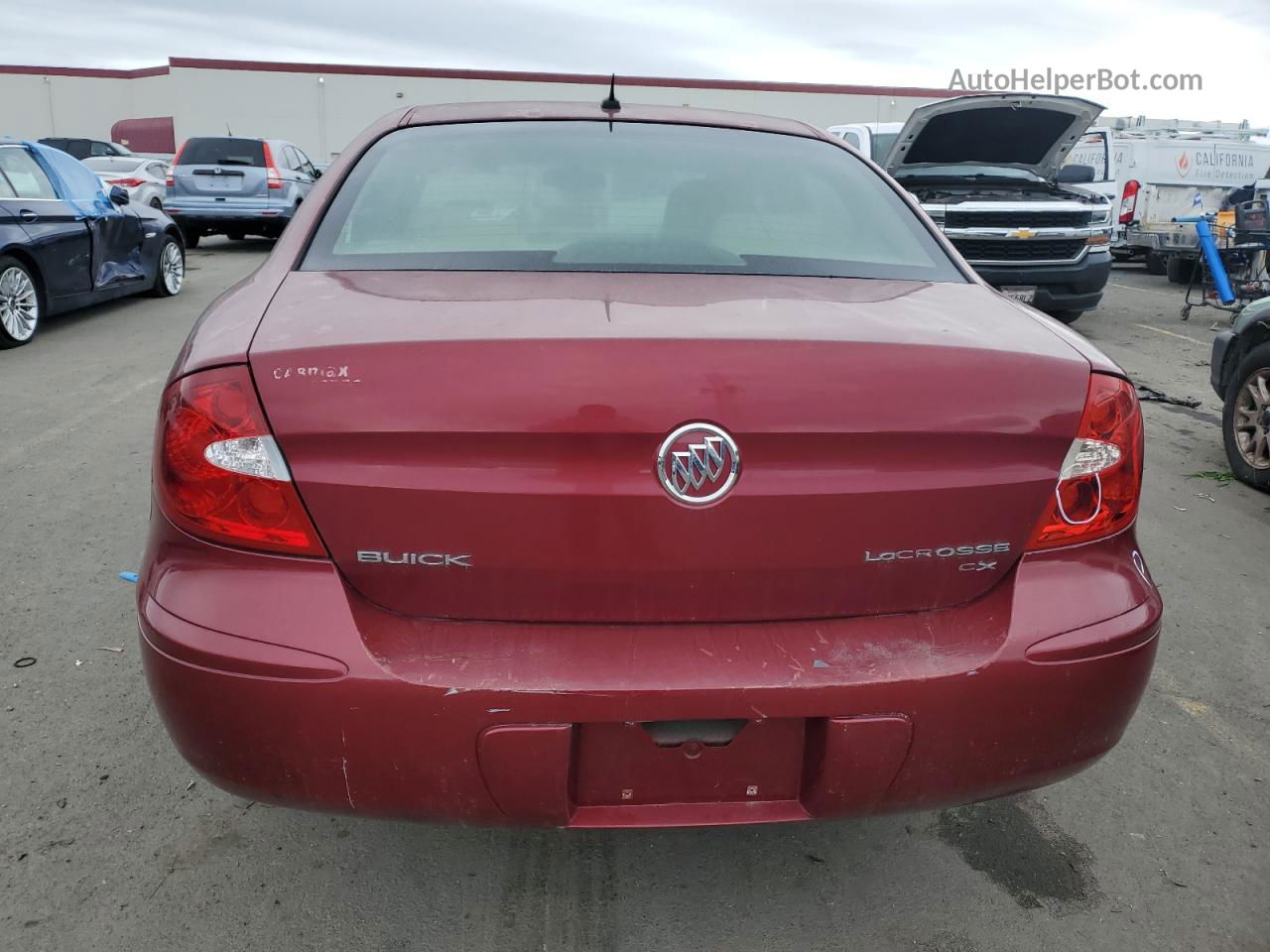 2007 Buick Lacrosse Cx Red vin: 2G4WC582171237403