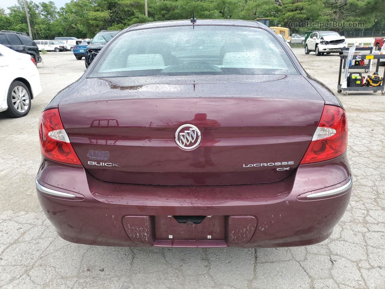 2007 Buick Lacrosse Cx Burgundy vin: 2G4WC582571228476