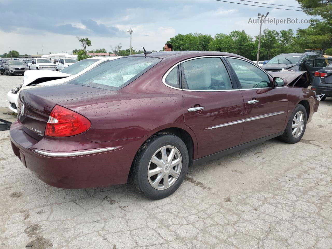 2007 Buick Lacrosse Cx Burgundy vin: 2G4WC582571228476