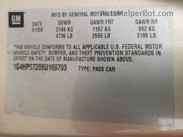 2007 Buick Lacrosse Cxl Tan vin: 2G4WD552971132013