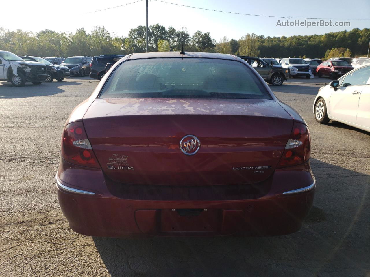 2007 Buick Lacrosse Cxl Burgundy vin: 2G4WD582071185890