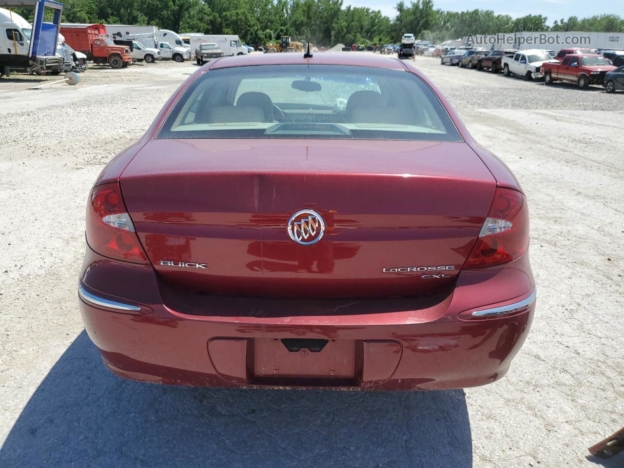 2007 Buick Lacrosse Cxl Burgundy vin: 2G4WD582371137106