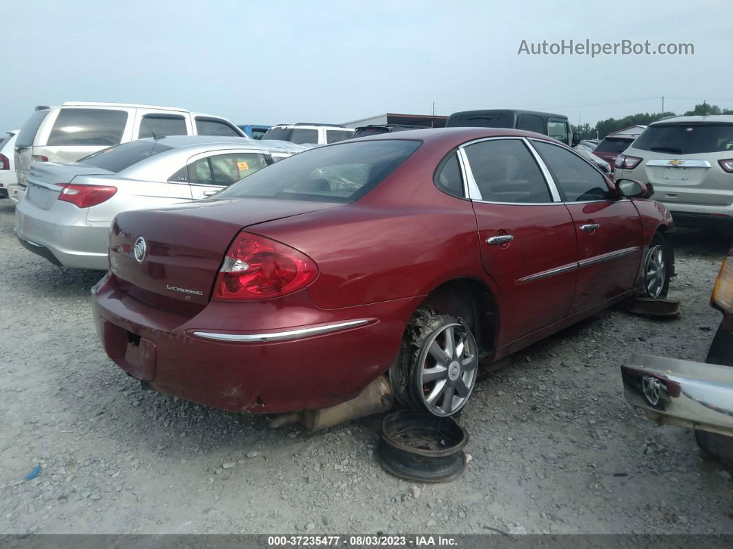 2009 Buick Lacrosse Cxl Maroon vin: 2G4WD582391125198