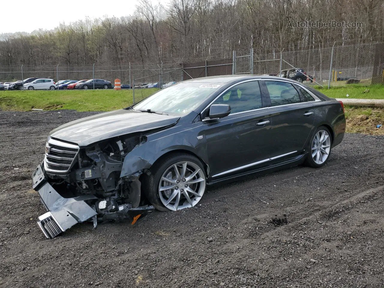 2019 Cadillac Xts Premium Luxury Gray vin: 2G61P5S30K9120252