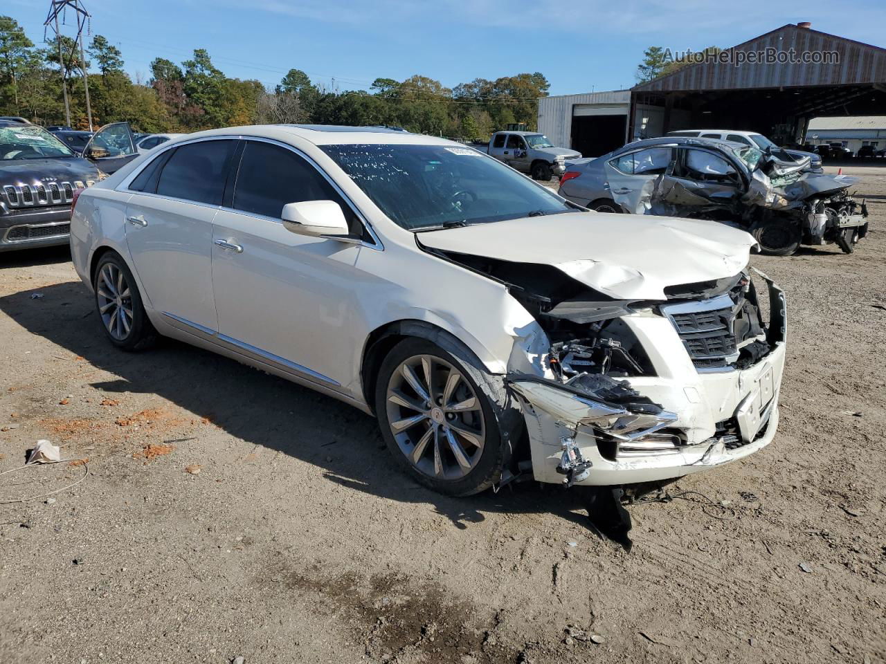 2013 Cadillac Xts Luxury Collection Cream vin: 2G61P5S31D9174260