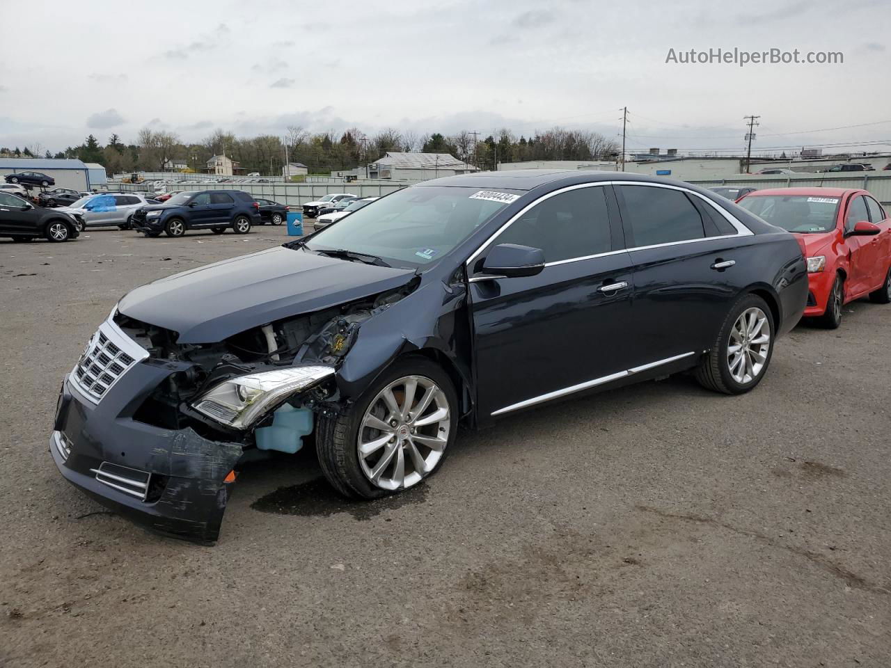 2013 Cadillac Xts Luxury Collection Синий vin: 2G61P5S35D9158000