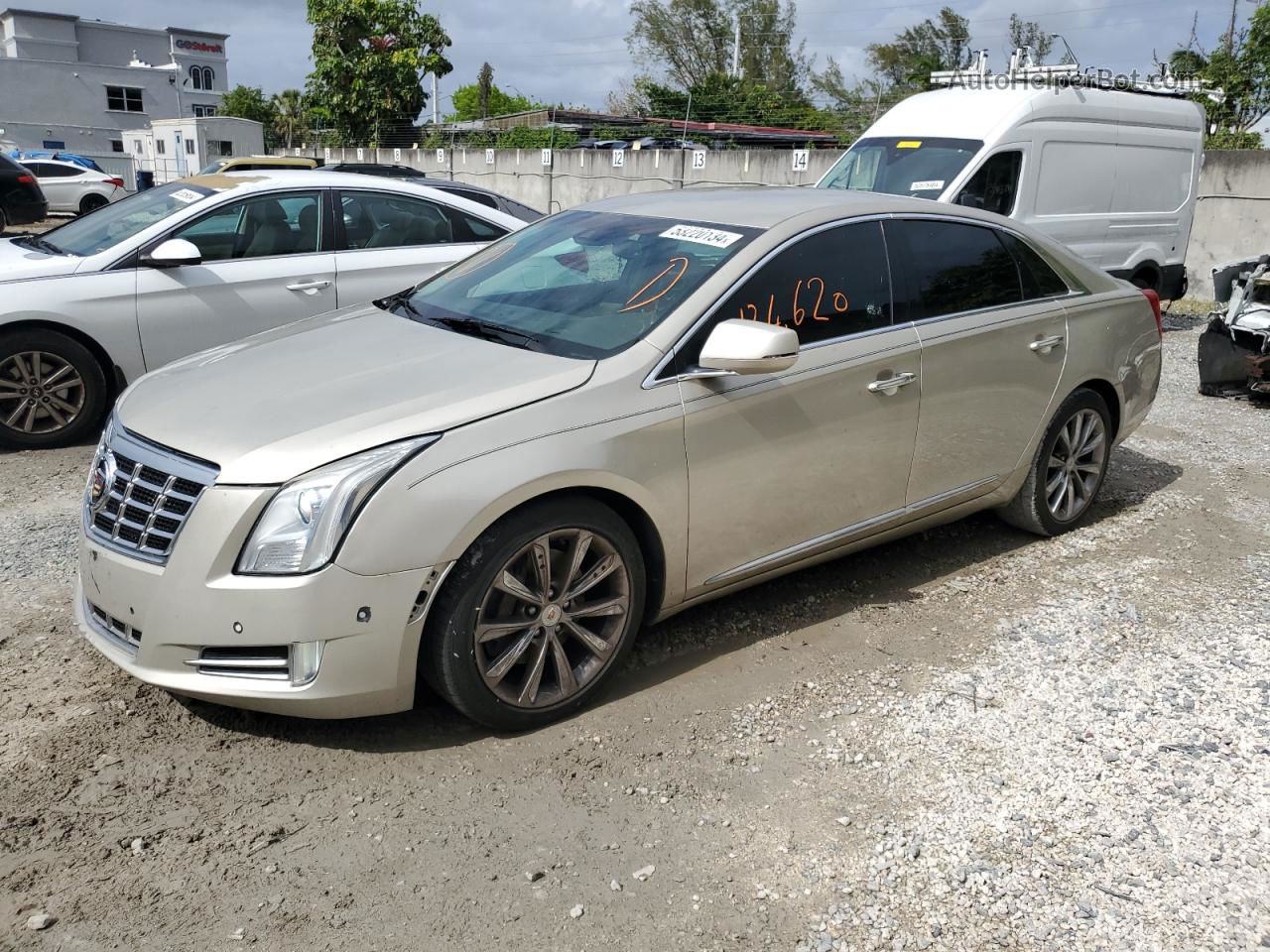 2013 Cadillac Xts Luxury Collection Gold vin: 2G61P5S36D9239474