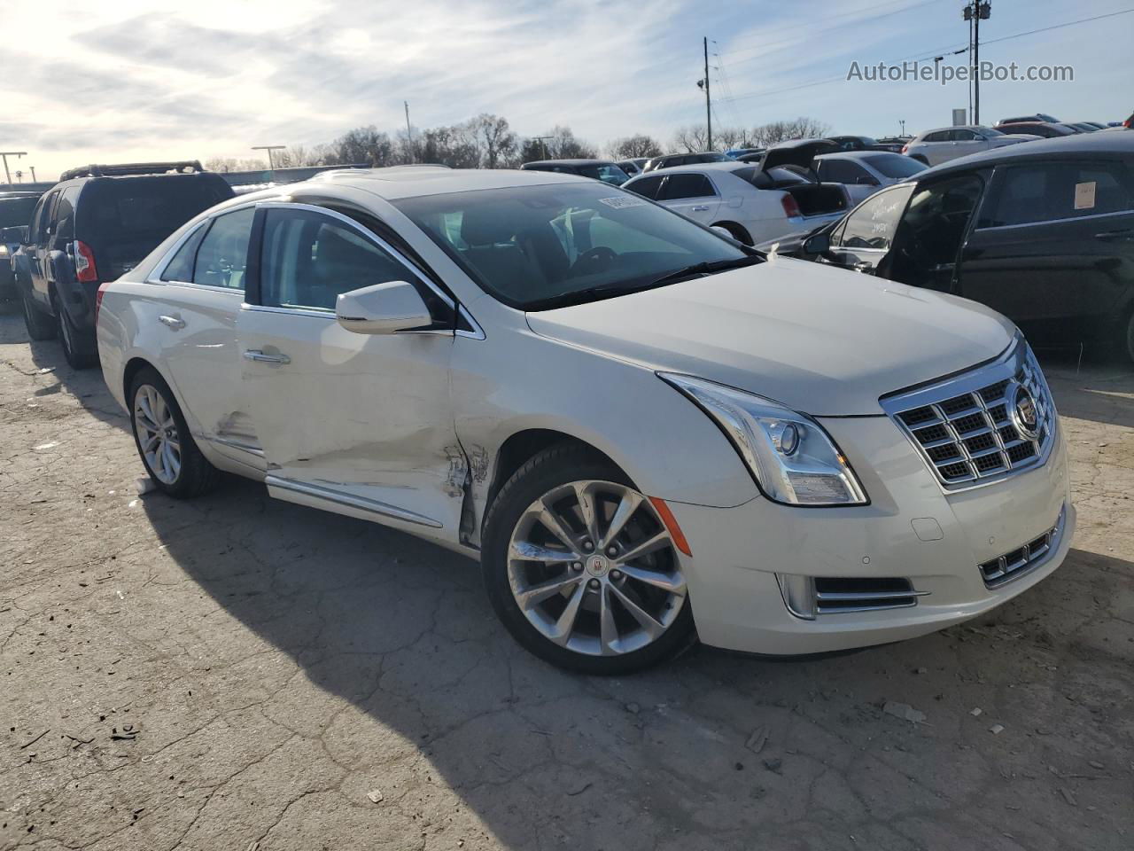 2013 Cadillac Xts Luxury Collection Cream vin: 2G61P5S3XD9150894