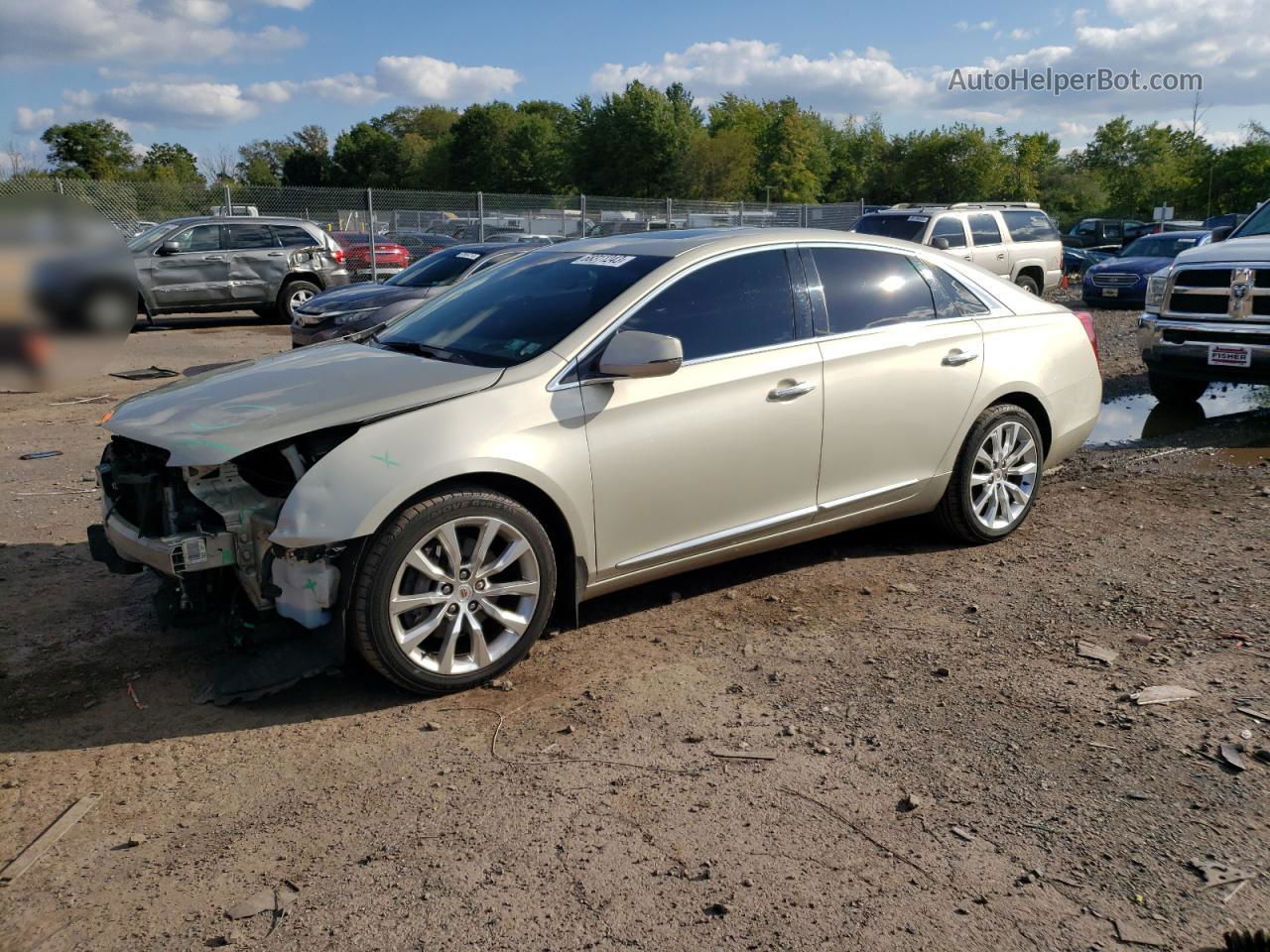 2013 Cadillac Xts Premium Collection Cream vin: 2G61S5S35D9169058