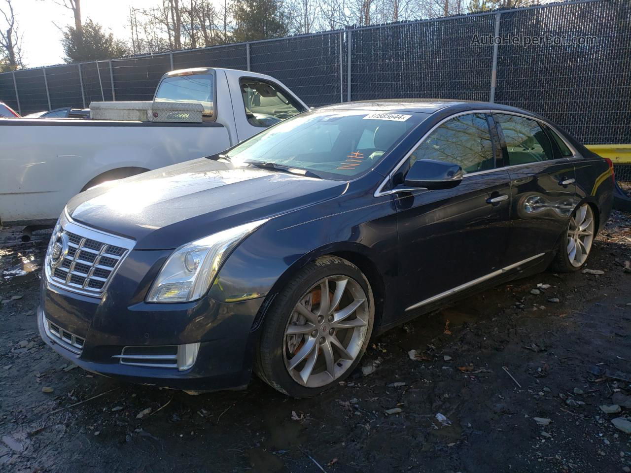 2013 Cadillac Xts Premium Collection Blue vin: 2G61S5S37D9167795