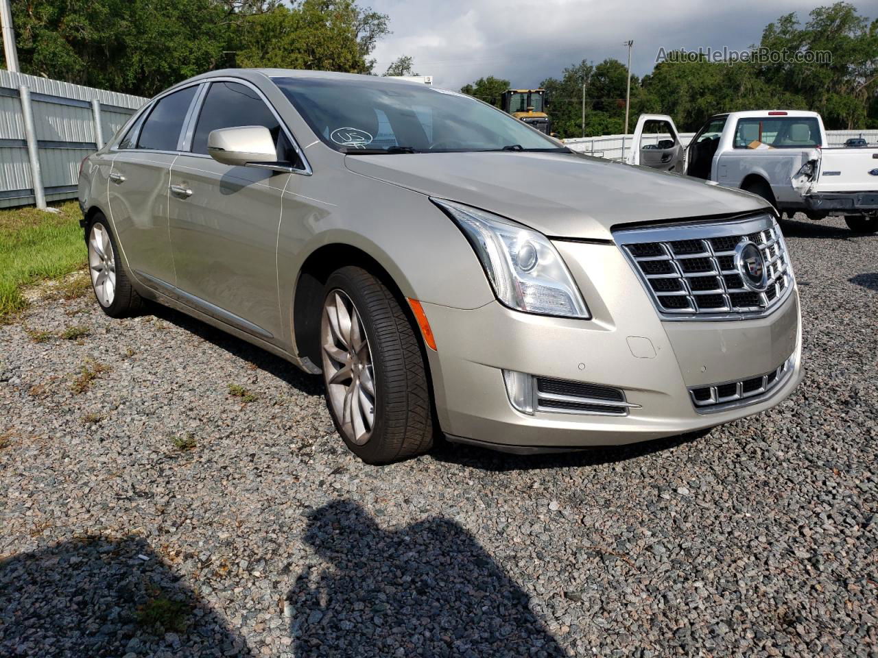 2013 Cadillac Xts Premium Collection Cream vin: 2G61S5S3XD9176782