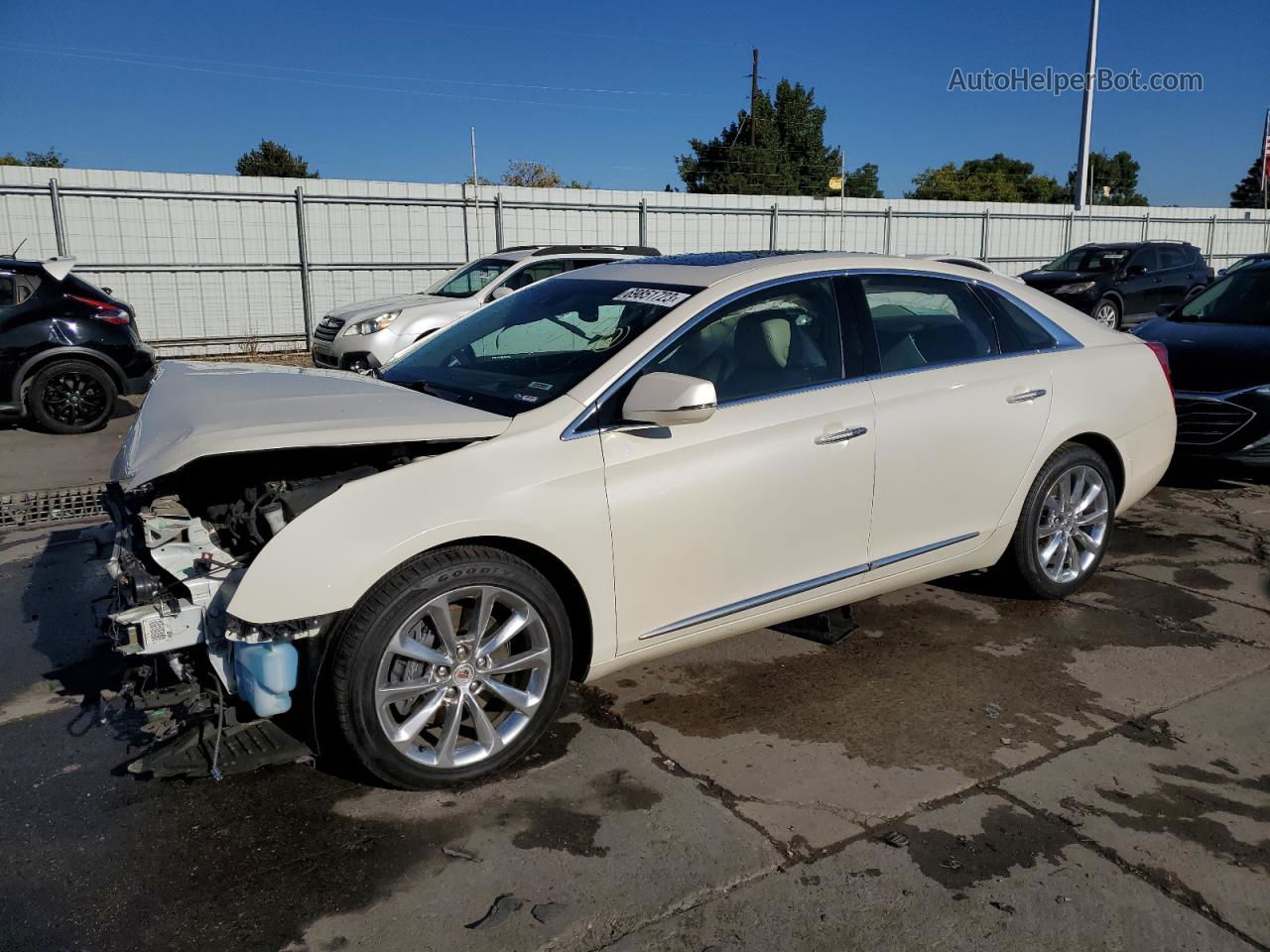 2013 Cadillac Xts Premium Collection Cream vin: 2G61S5S3XD9195204