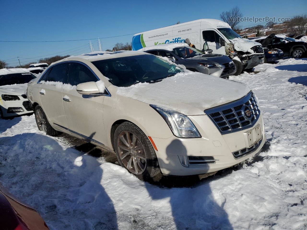 2013 Cadillac Xts Premium Collection White vin: 2G61T5S36D9177554