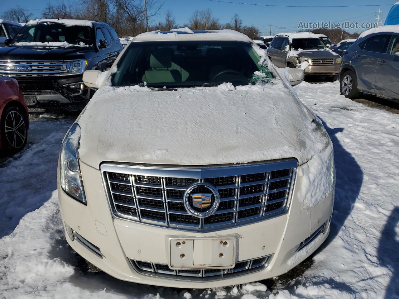 2013 Cadillac Xts Premium Collection White vin: 2G61T5S36D9177554