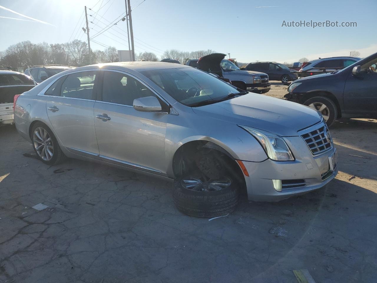 2013 Cadillac Xts Premium Collection Silver vin: 2G61T5S3XD9170882