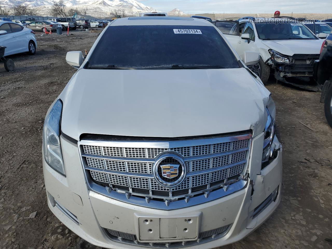 2013 Cadillac Xts Platinum White vin: 2G61U5S3XD9154792