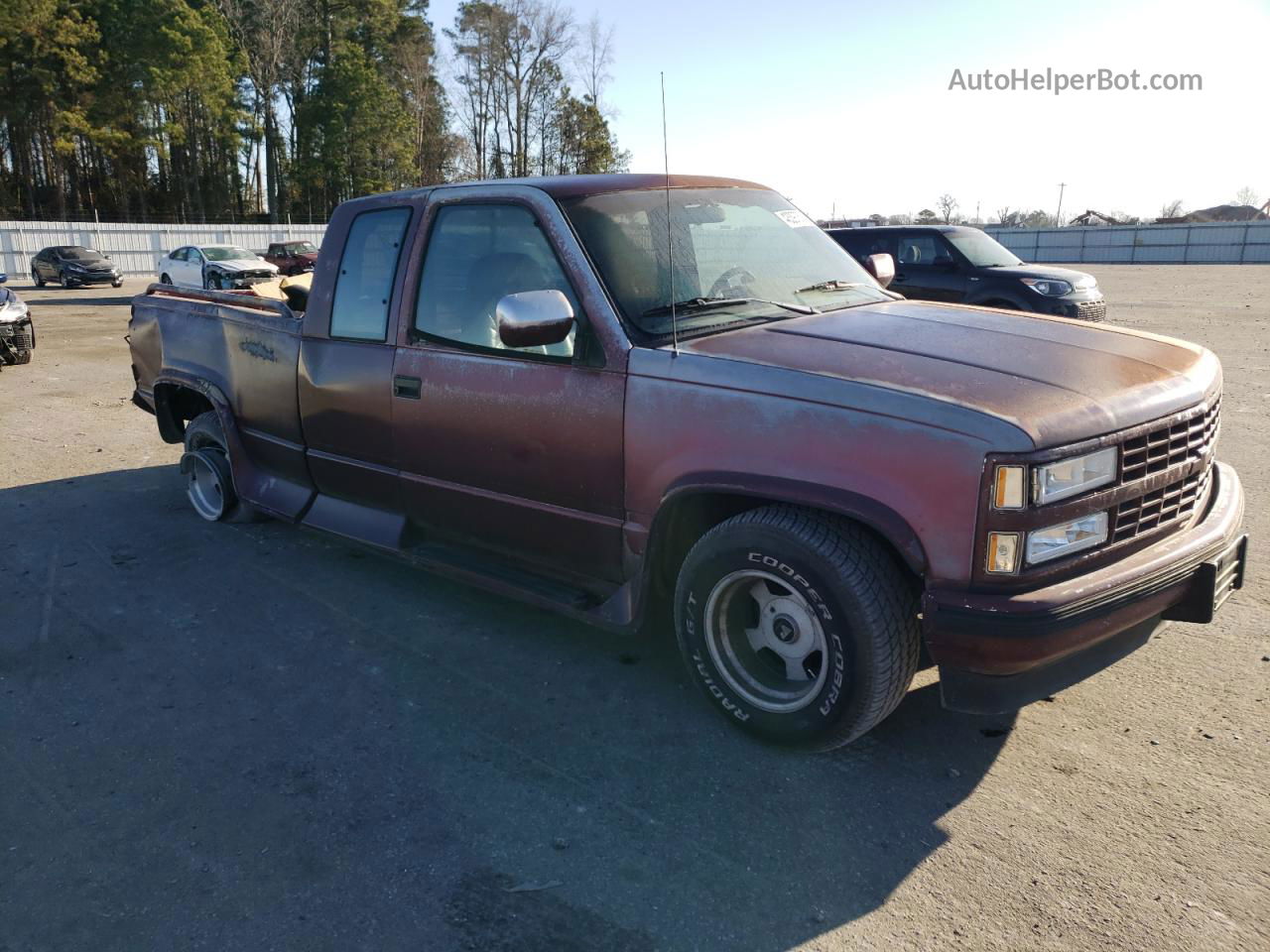 1993 Chevrolet Gmt-400 C1500 Burgundy vin: 2GBEC19K2P1225322