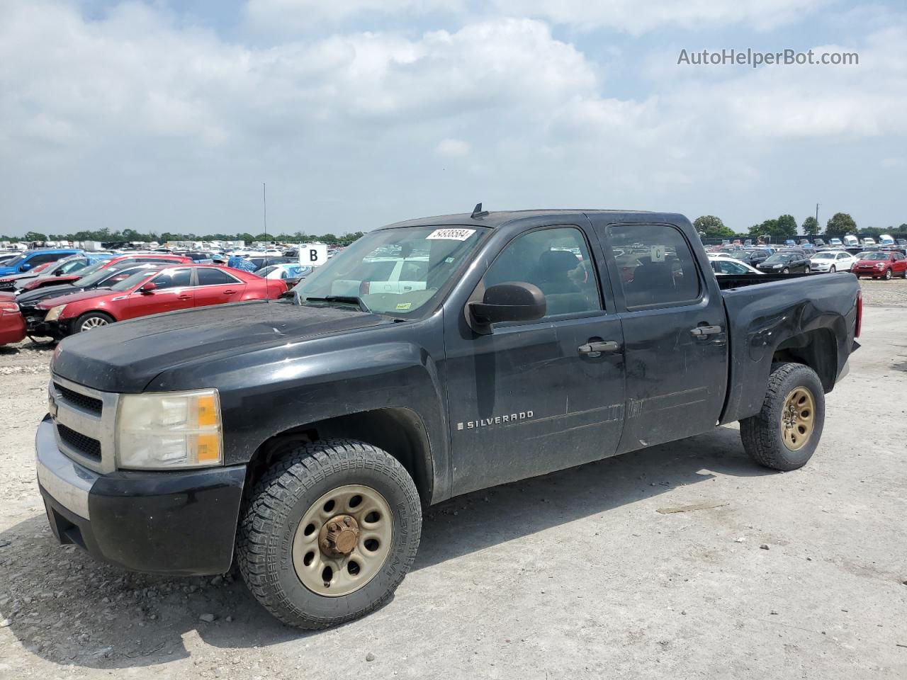 2008 Chevrolet Silverado C1500 Black vin: 2GCEC13C081210607