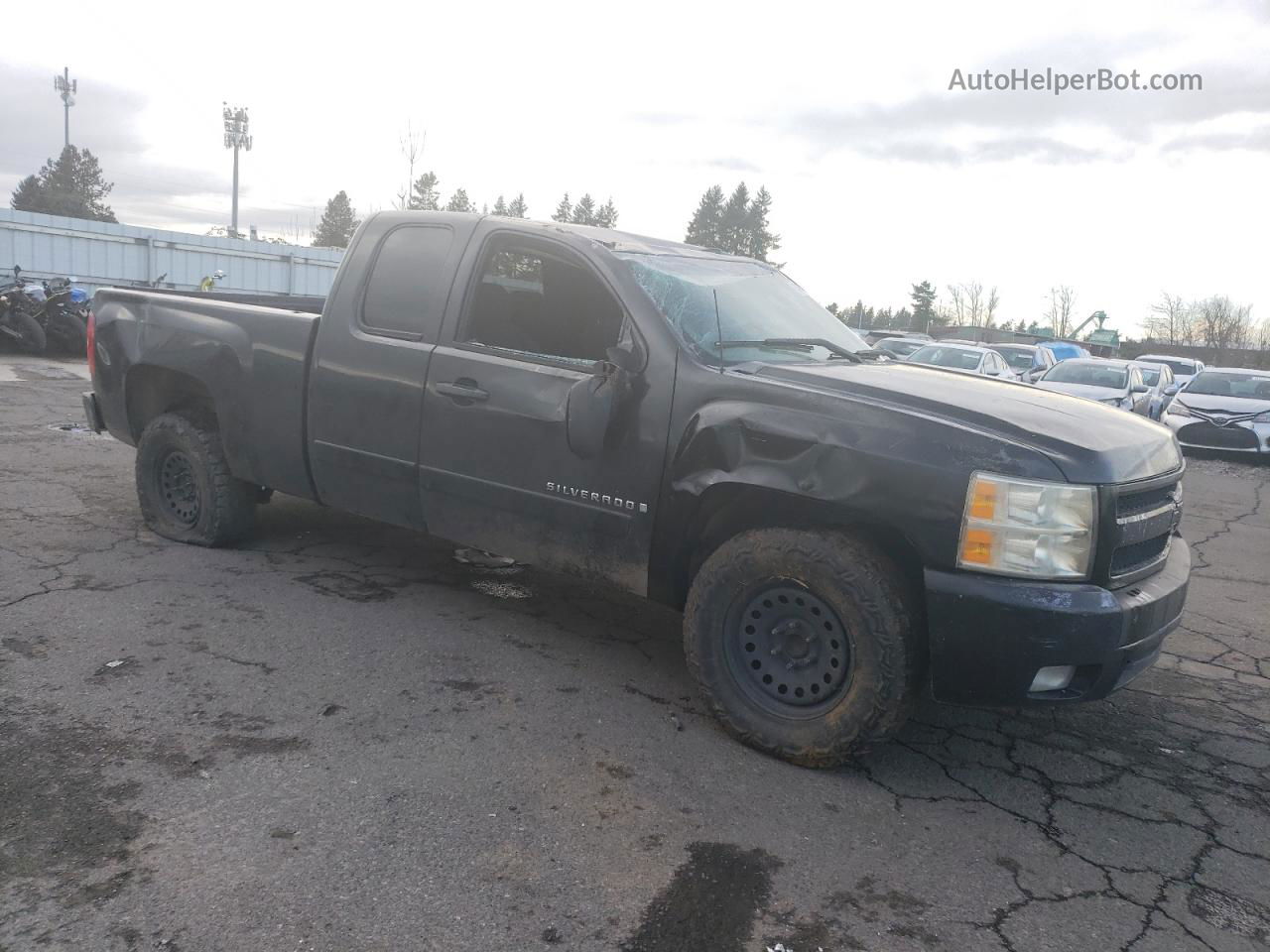 2008 Chevrolet Silverado C1500 Black vin: 2GCEC19C181122415