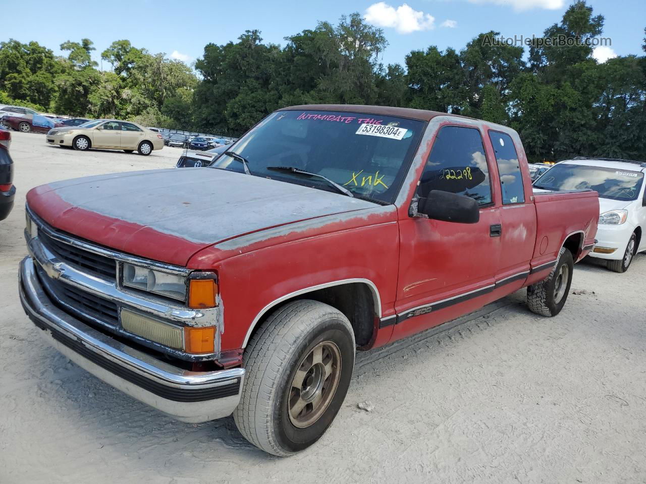 1993 Chevrolet Gmt-400 C1500 Red vin: 2GCEC19K1P1183950