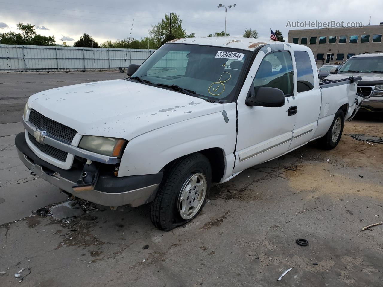 2003 Chevrolet Silverado C1500 White vin: 2GCEC19T031367599