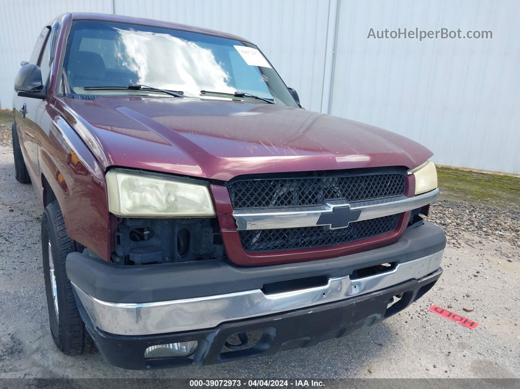 2003 Chevrolet Silverado 1500 Ls Burgundy vin: 2GCEC19T631310405