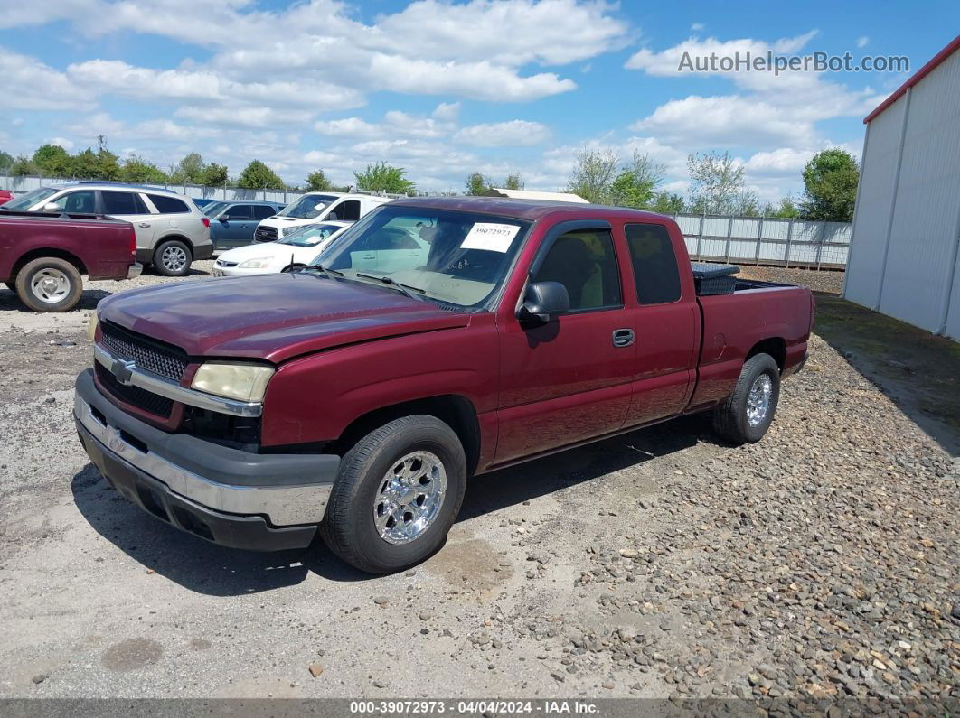 2003 Chevrolet Silverado 1500 Ls Burgundy vin: 2GCEC19T631310405