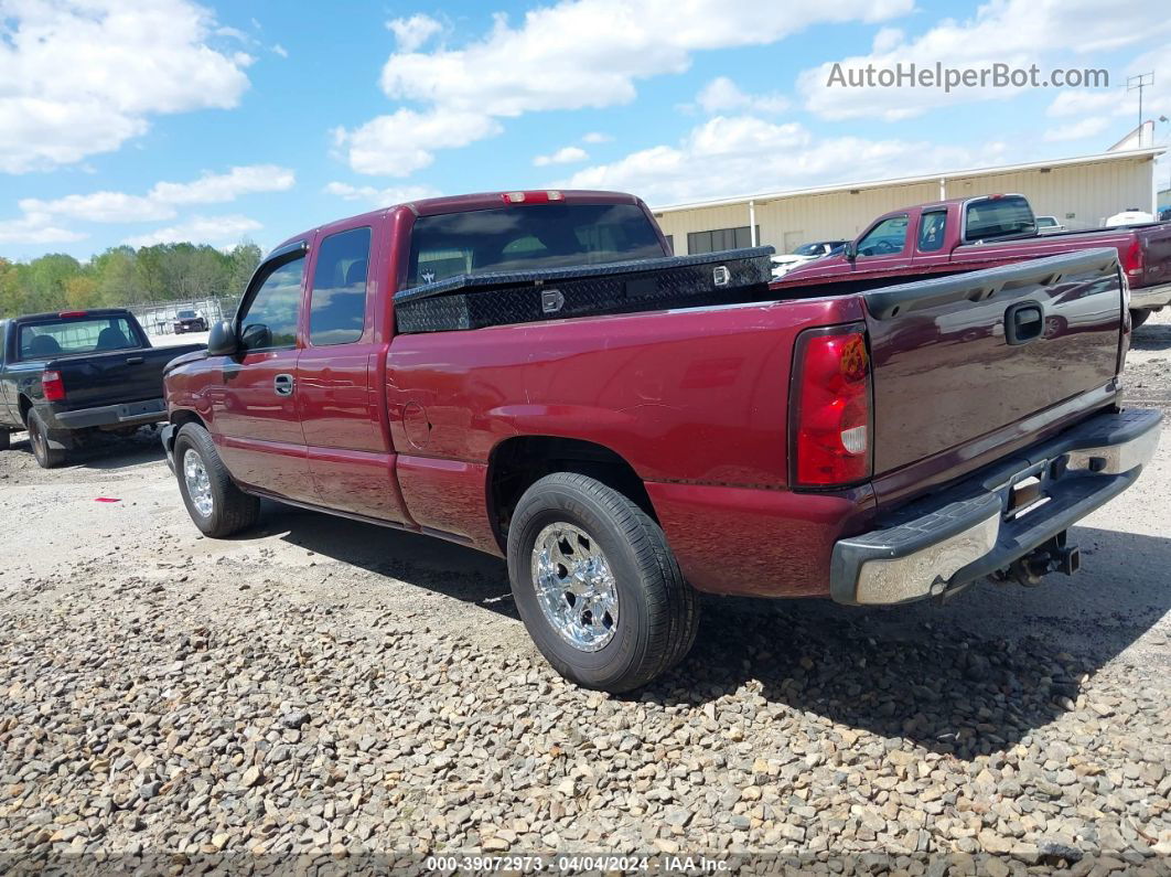 2003 Chevrolet Silverado 1500 Ls Burgundy vin: 2GCEC19T631310405