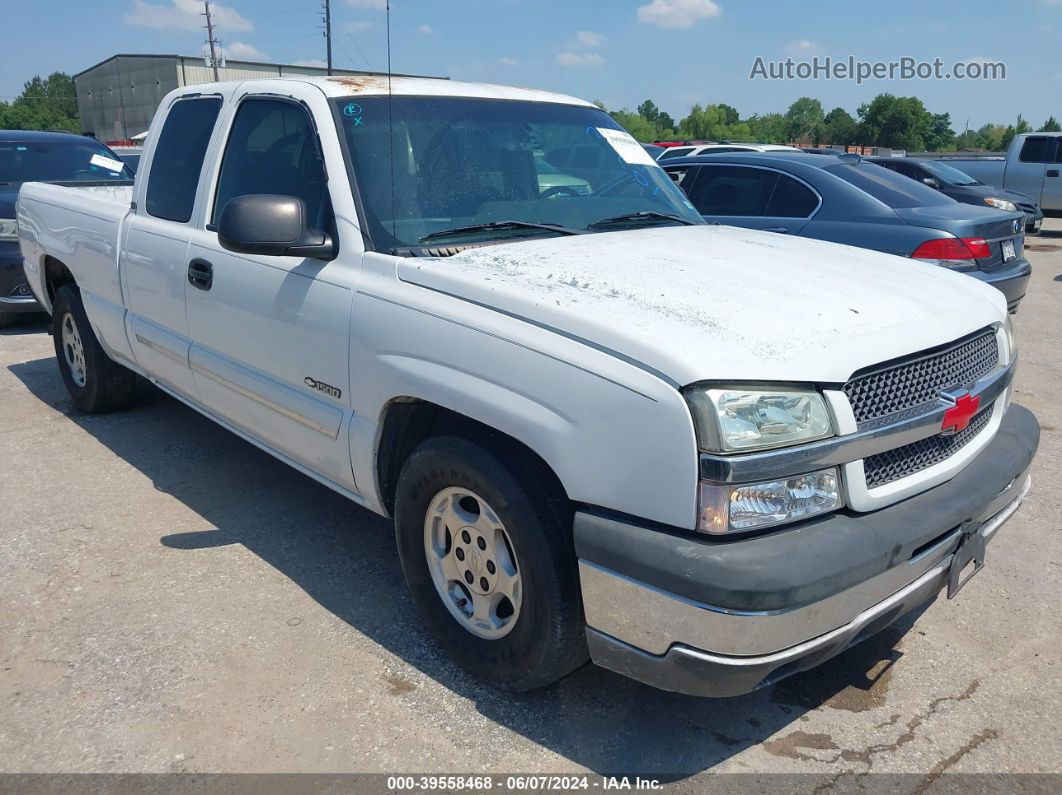 2003 Chevrolet Silverado 1500 Ls White vin: 2GCEC19T731116529