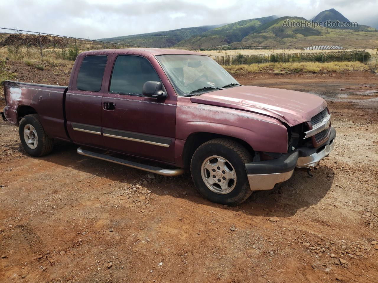 2003 Chevrolet Silverado C1500 Burgundy vin: 2GCEC19T931270191