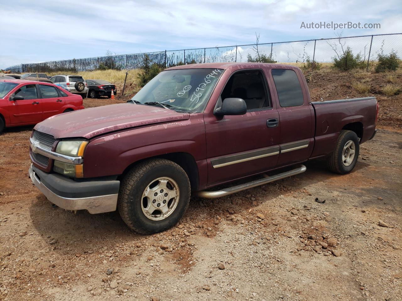 2003 Chevrolet Silverado C1500 Burgundy vin: 2GCEC19T931270191