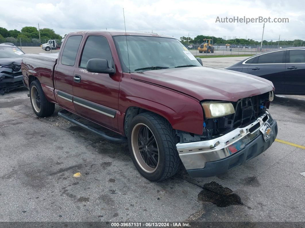 2003 Chevrolet Silverado 1500 Ls Maroon vin: 2GCEC19V031394206