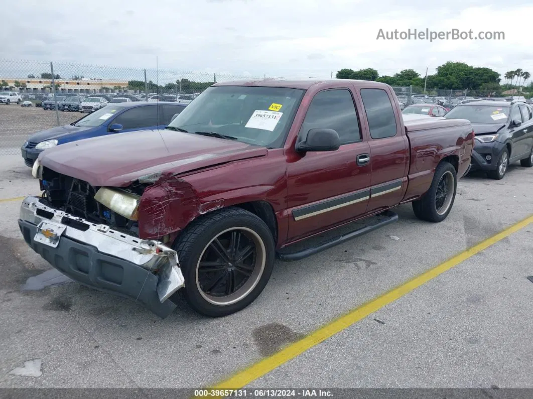 2003 Chevrolet Silverado 1500 Ls Maroon vin: 2GCEC19V031394206