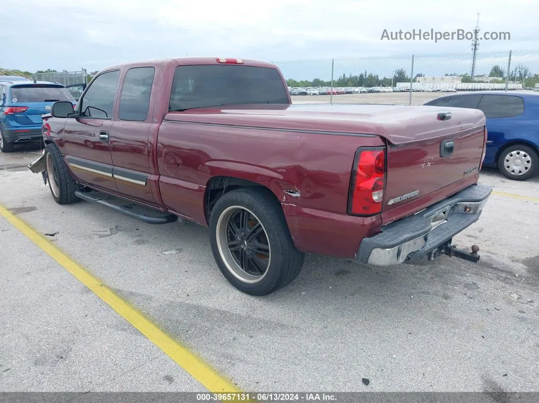 2003 Chevrolet Silverado 1500 Ls Maroon vin: 2GCEC19V031394206