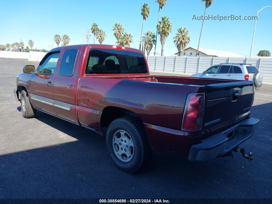 2003 Chevrolet Silverado 1500 Ls Burgundy vin: 2GCEC19V231321659