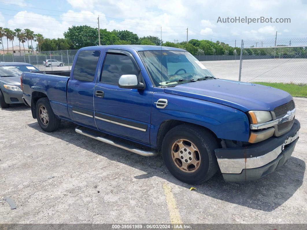 2003 Chevrolet Silverado 1500 Ls Blue vin: 2GCEC19V531272523