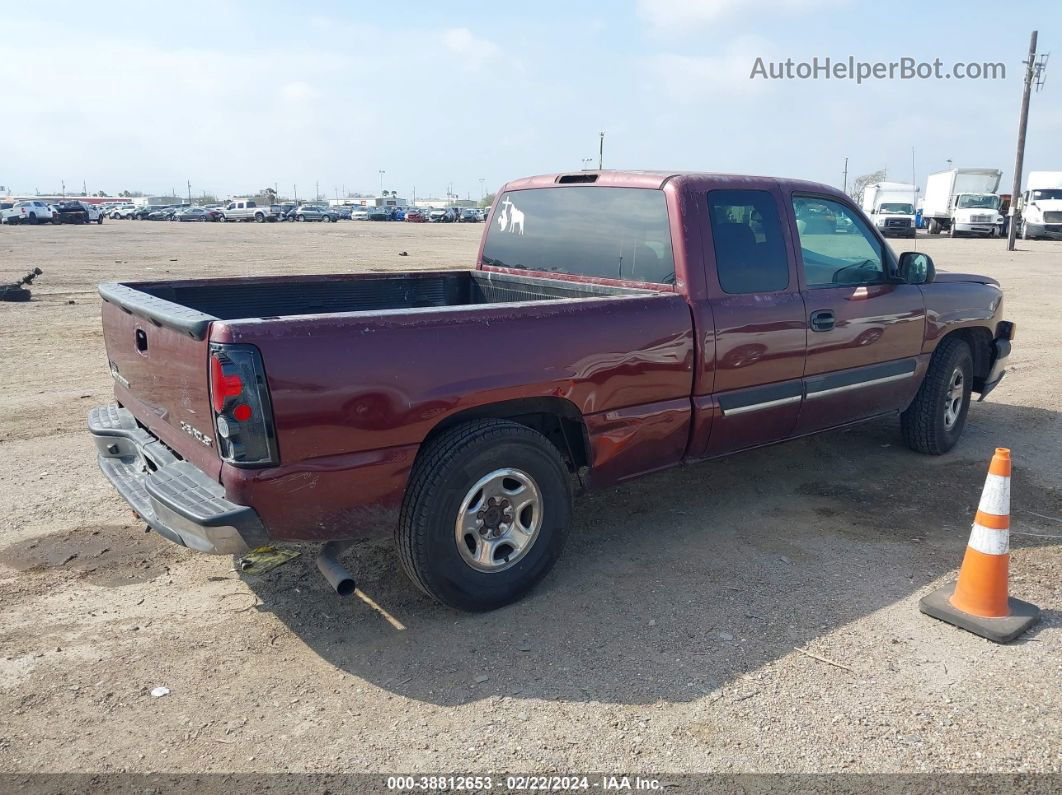 2003 Chevrolet Silverado 1500 Ls Maroon vin: 2GCEC19V731248692