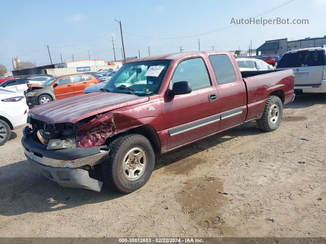 2003 Chevrolet Silverado 1500 Ls Maroon vin: 2GCEC19V731248692