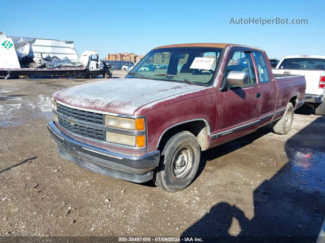 1993 Chevrolet Gmt-400 C1500 Burgundy vin: 2GCEC19ZXP1254561