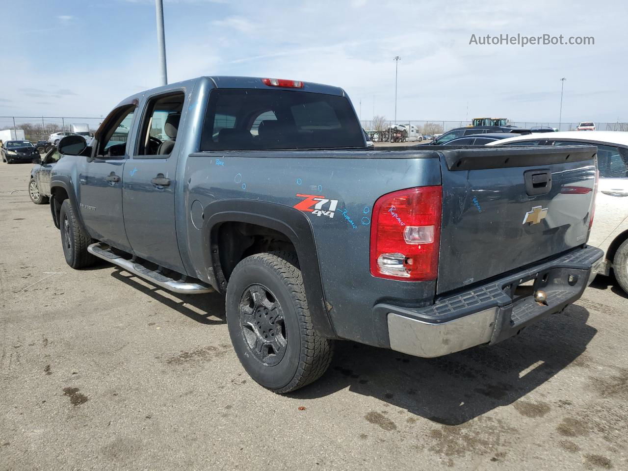 2008 Chevrolet Silverado K1500 Blue vin: 2GCEK133881268709