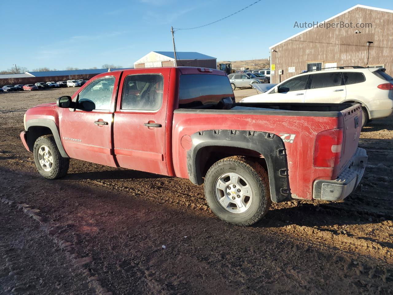 2008 Chevrolet Silverado K1500 Red vin: 2GCEK13J581258766