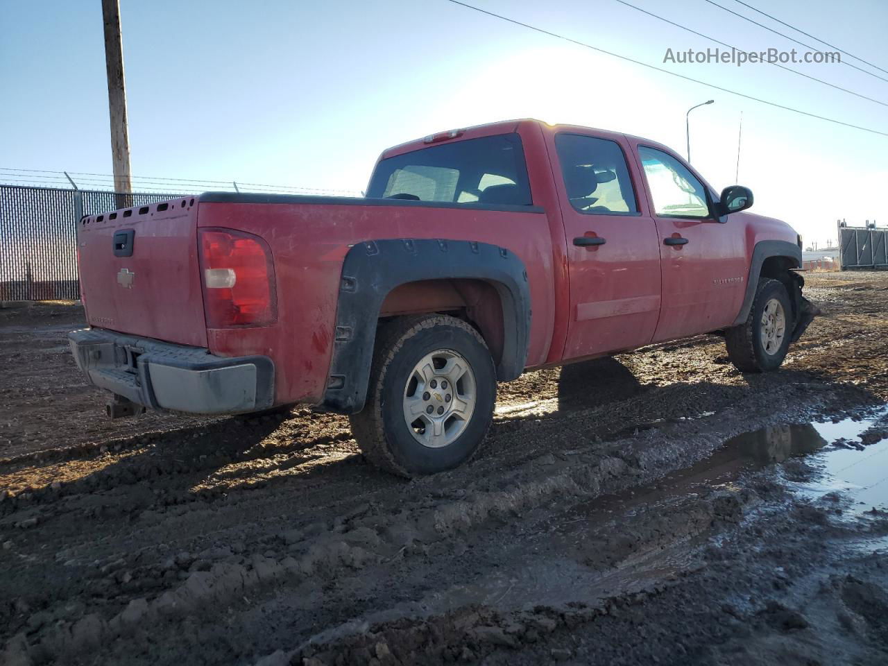 2008 Chevrolet Silverado K1500 Red vin: 2GCEK13J581258766