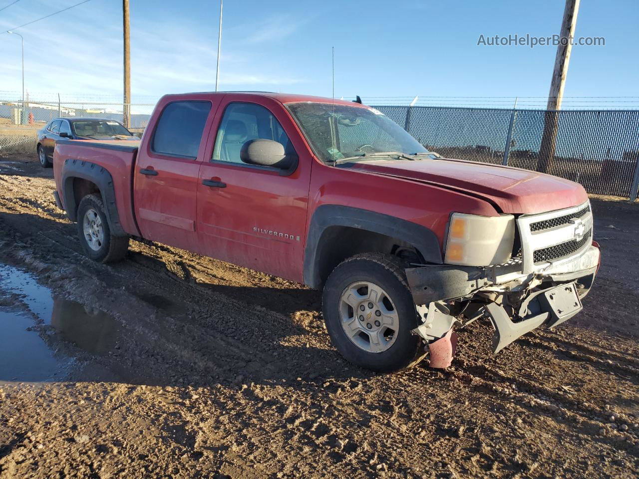 2008 Chevrolet Silverado K1500 Red vin: 2GCEK13J581258766