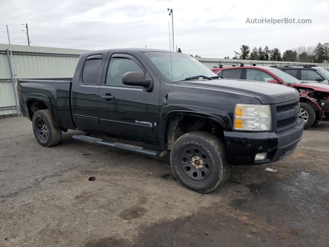 2008 Chevrolet Silverado K1500 Black vin: 2GCEK190281314287