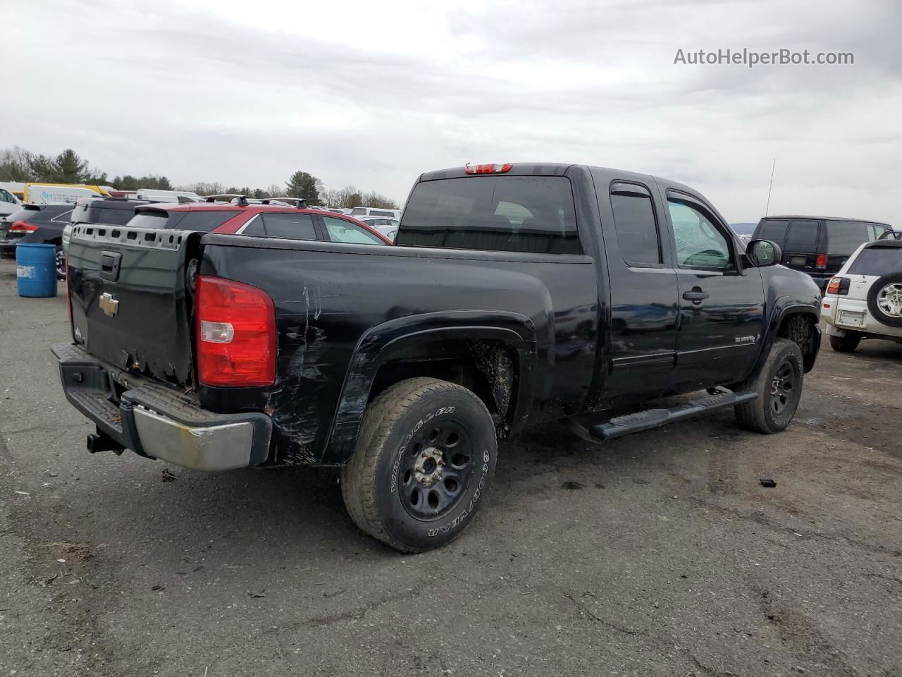 2008 Chevrolet Silverado K1500 Black vin: 2GCEK190281314287