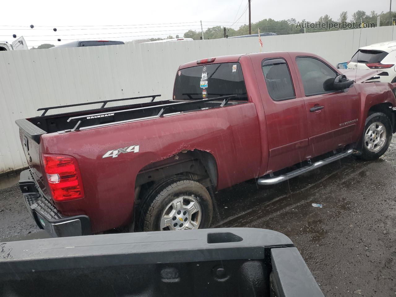 2008 Chevrolet Silverado K1500 Maroon vin: 2GCEK19C281316082