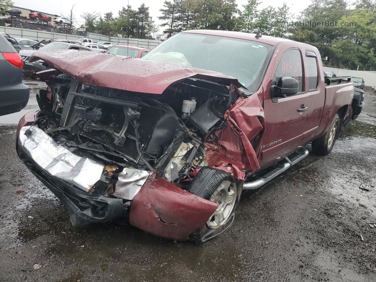 2008 Chevrolet Silverado K1500 Темно-бордовый vin: 2GCEK19C281316082