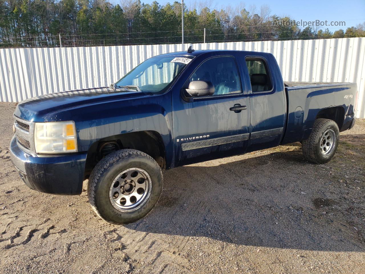 2008 Chevrolet Silverado K1500 Blue vin: 2GCEK19J281290338